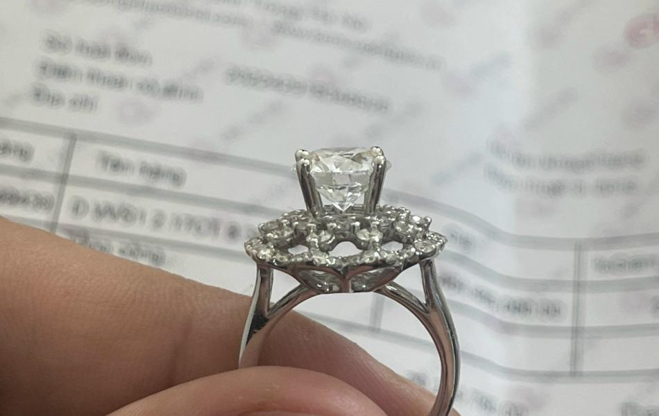 Thanh lý nhẫn kim cương GIA 8 ly 3 (8.38mm) VVS1 